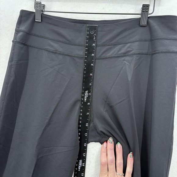 Christine Alexander Pants Womens Medium Black Cropped Straight Leg Yoga Stretch - Picture 7 of 13